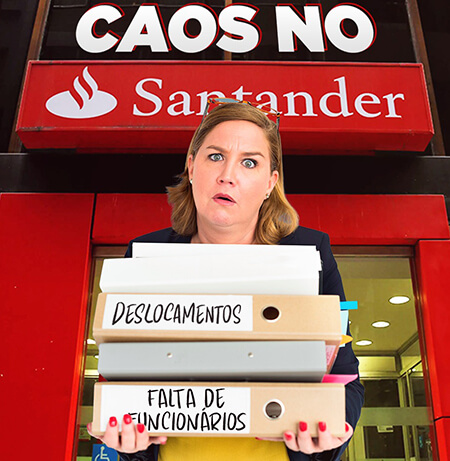 caos no santander