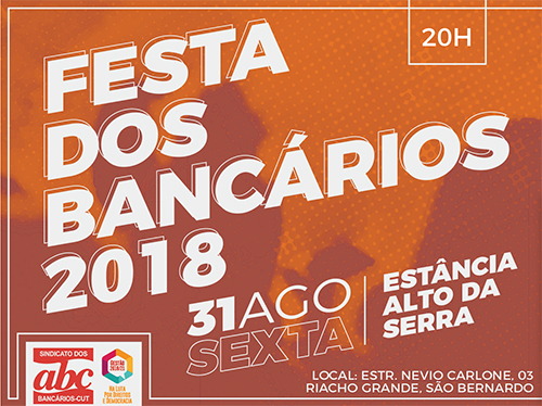 convite festa dos bancários 2018